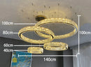Axyaa Crystal Chandeliers: Modern LED Ceiling Lighting for Living Room