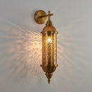 Axyaa Gold Lustre Carved Wall Lamp LED E27 for Home Decor, Hotel, and Restaurant