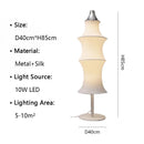 Axyaa Silk Nordic LED Floor Lamp: Minimalist Japanese Style for Home Decor & Bedroom