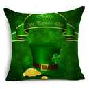 Axyaa Green Clover Pattern Pillowcase for St. Patrick's Day - 40/45/50cm