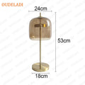 Axyaa Glass Table Lamp: Nordic Luxury Luminaires for Home Decor