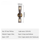 Axyaa Copper Wall Lamp for Living Room, Hallway, Bedroom - Minimalist Light Luxury
