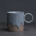 Axyaa Coarse Pottery Glazed Coffee Cup and Saucer Set, 200ML