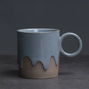 Axyaa Coarse Pottery Glazed Coffee Cup and Saucer Set, 200ML
