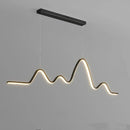 Axyaa LED Strip Pendant Lights for Modern Dining Tables and Bar Counters