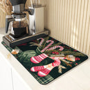 Axyaa Coffee Mat: Quick Dry Draining Pad for Kitchen and Bathroom