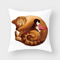 Axyaa Cat Print Pillowcase 45*45cm