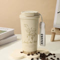 Axyaa 500ml Stainless Steel Vacuum Insulated Coffee Cup Straw Mug