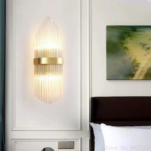 Axyaa Crystal Wall Lamp: Modern Luxury for Living Room, Bedroom, Corridor