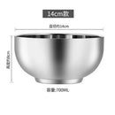 Axyaa Double Layer Stainless Steel Ramen Bowl - Large Soup Bowl