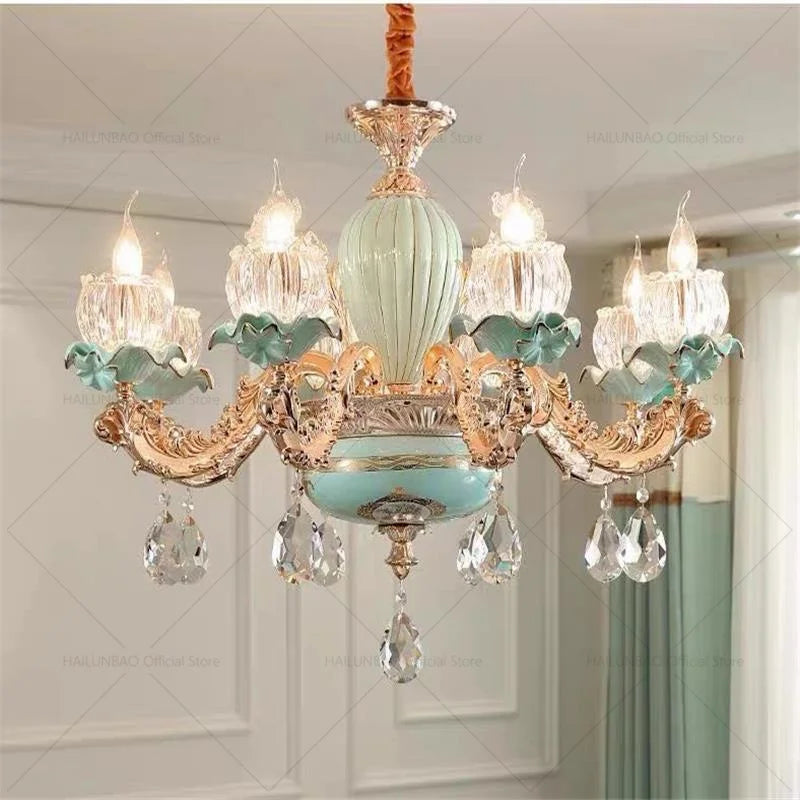 Axyaa Elegant Crystal Chandelier for Luxury Living Spaces