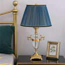 Axyaa Crystal Brass Table Lamp: Modern Home Office Decor Light