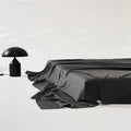 Axyaa Luxury Lyocell Flat Sheet, Smooth Silky Grey Bed Sheet for Cooling & Breathable Summer Sleep