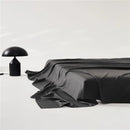 Axyaa Luxury Lyocell Flat Sheet, Smooth Silky Grey Bed Sheet for Cooling & Breathable Summer Sleep