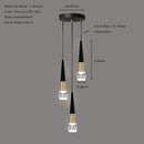 Axyaa Black Gold LED Pendant Light for Modern Kitchen Island