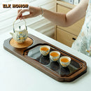 Axyaa Solid Wood Color Changing Tea Tray with Water Storage