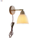 Axyaa Ceramic Wood LED Wall Sconce Rotates Coffee Balcony Stair Light Fixture