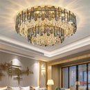 Axyaa Gold Crystal Stainless Steel Ceiling Light for Home Décor