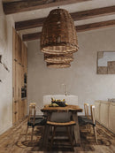 Axyaa Handmade Rattan Pendant Lamp for Seaside Resort Living Kitchen