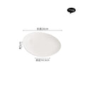 Axyaa White Ceramic Salad Plate Set for Molecular Cuisine and Fine Dining