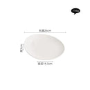 Axyaa White Ceramic Salad Plate Set for Molecular Cuisine and Fine Dining