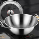 Axya Deepening Stainless Steel Stewed Pot with Double Ear, Gas Steamer, Non-Stick Pan