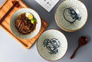 Axya Ceramic Noodle Soup and Dessert Bowl Set - Retro Korean Tableware