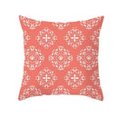 Axyaa Starfish Stripe Print Cushion Cover | Pink Coral Orange Home Decor Pillow Cover