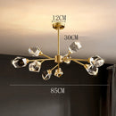 Axyaa Luxury Crystal Chandelier for Living Room and Bedroom, Indoor Ceiling Light