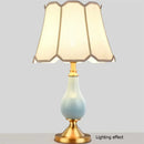 Axyaa Brass Ceramic Table Lamp Modern Luxury Decor for Home Living Room