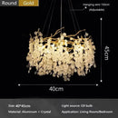 Axyaa Luxe Crystal Ceiling Chandelier for Living Room - Large LED Lighting