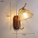 Axyaa Nordic Glass Flower Wall Lamp - Simple Retro Style for Living Room and Bedroom