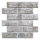 Axyaa 3D Faux Brick Tile Stickers, Matte Finish, Water & Mold Resistant, 30x30cm