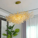 Axyaa Modern Crystal Pendant Chandelier for Dining Room, Living Room, and Bedroom