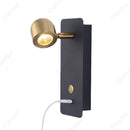 Axyaa LED Reading Wall Lamp with USB Charging Port, Adjustable Angle for Bedroom Bedside Lighting