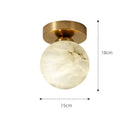 Axyaa Golden Brass LED Ceiling Light for Luxurious Spaces
