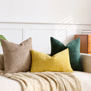 Axyaa Chenille Cushion Cover Solid Color Elegant Square 45x45cm 50x50cm