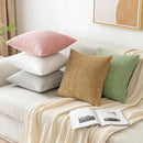 Axyaa Corduroy Striped Throw Pillow Covers for Couch Sofa Bedroom 18x18 Inch