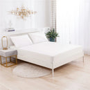 Axyaa Soft Fitted Sheet Set, Solid Color, Single Double Bed Sheet & Pillowcases