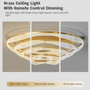 Axyaa Nordic Brass LED Ceiling Chandelier for Living Room Bedroom Foyer
