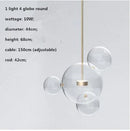 Axyaa Micky Glass Globe LED Pendant Light - Copper Lustre Pendant Lamp