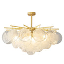 Axyaa Modern Black Gold Copper Chandelier: Nordic Living Room & Restaurant Light