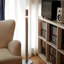 Axyaa Adjustable Chrome Black LED Floor Lamp for Home and Exhibition Hall