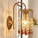 Teardrop Crystal Copper Wall Lamp Romantic Luxury Bedroom Lighting by Axyaa