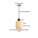 Axyaa Nordic Ceramic Sphere Pendant Light - Modern Bedroom LED Hanging Lamp