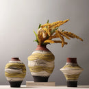 Axyaa Geometric Ceramic Vase | Colorful Graffiti Porcelain Flower Pot