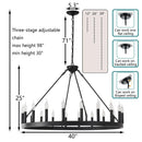 Axyaa Luxury LED Ceiling Chandelier for Modern Living Room & Dining Area