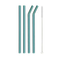 Axyaa Green Glass Straws - Reusable High Borosilicate Smoothie Cocktail Milkshake Straw