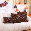 Axyaa Gilded Pumpkin Halloween Pillowcase Set - Orange Festival Decor - Soft Throw Cushion Cover