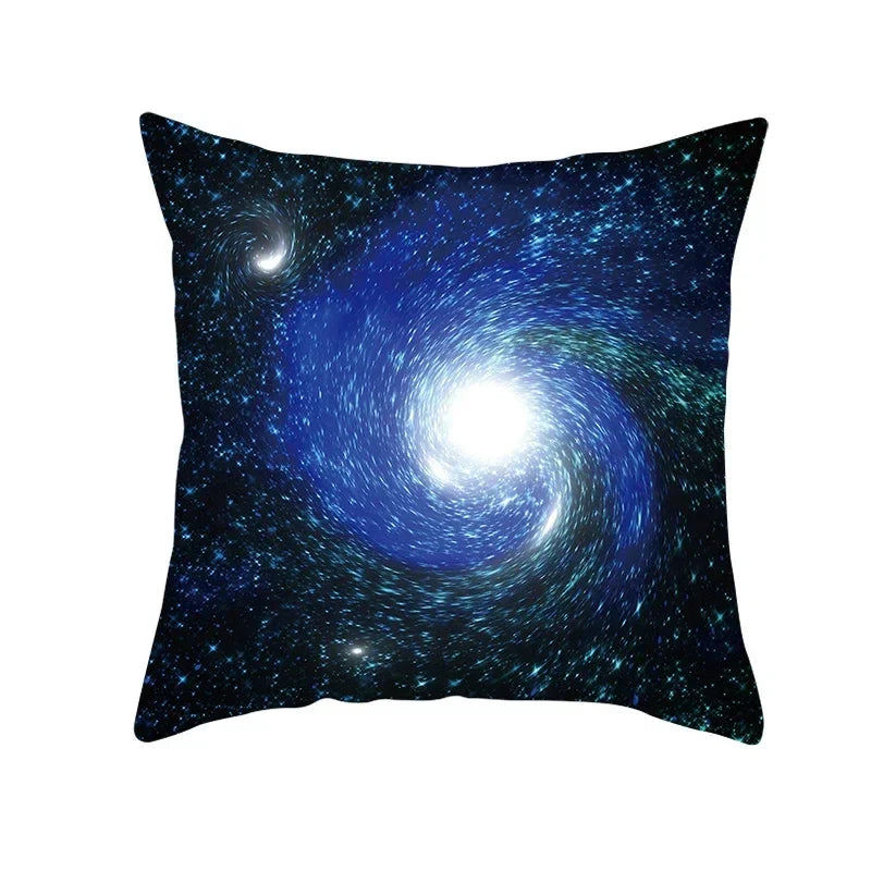 Axyaa Black Hole Polyester Pillowcase - Home Decor Cushion Cover for Sofa, 45X45CM